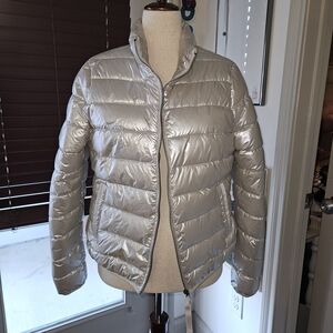 STYLUS Shiny Silver Women's Puffer Jacket